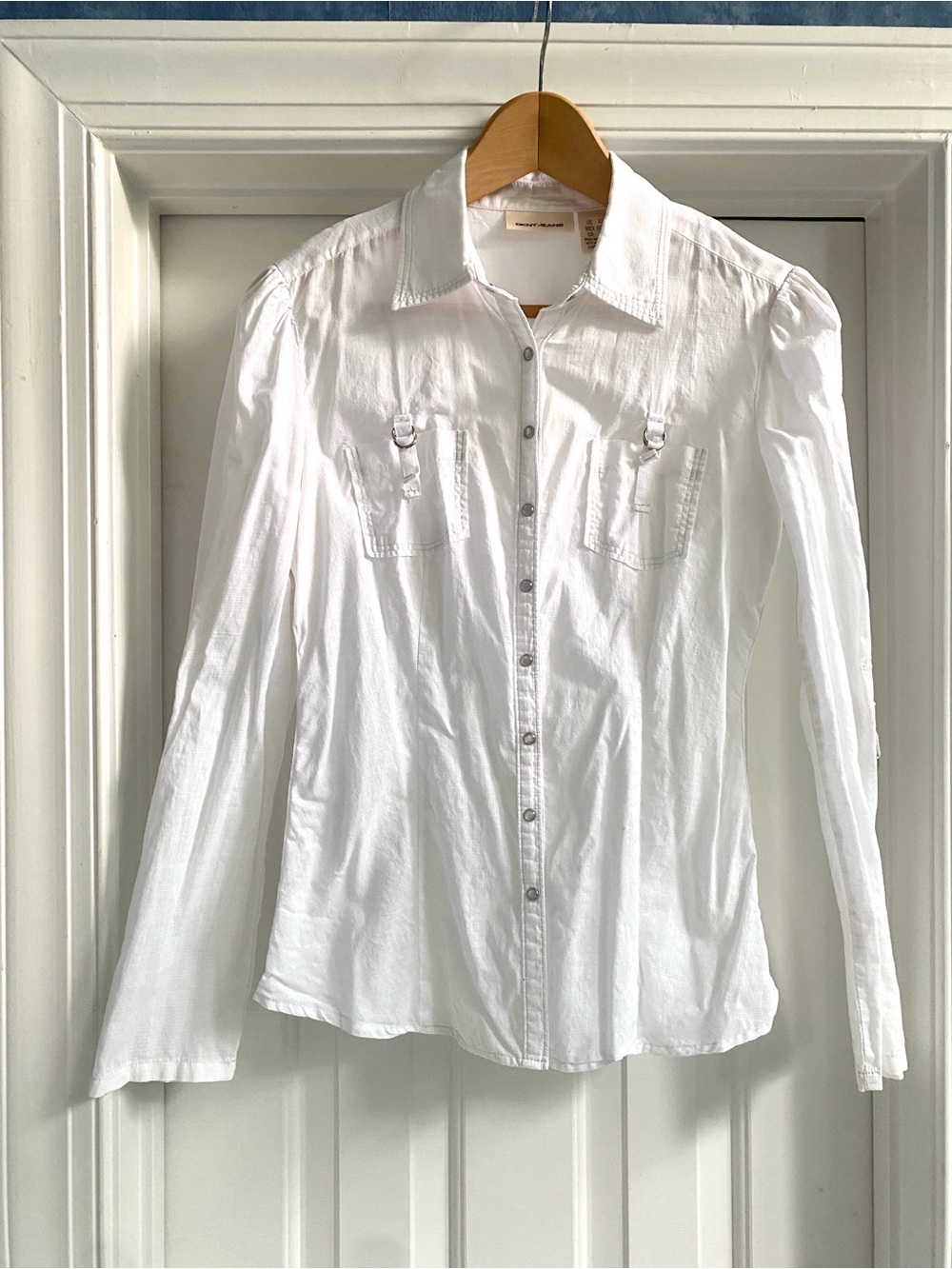DKNY White Button-Front Women’s Shirt